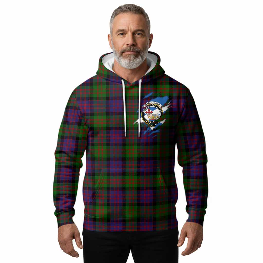 MacDonald (McDonald) Clan Crest In Me Tartan Hoodie Scotland Flag Style