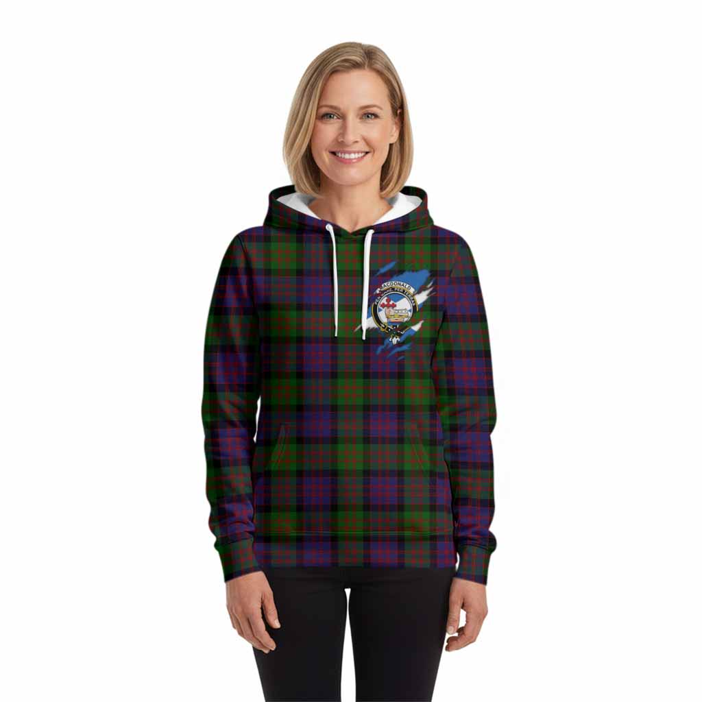 MacDonald (McDonald) Clan Crest In Me Tartan Hoodie Scotland Flag Style