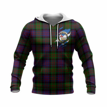 MacDonald (McDonald) Clan Crest In Me Tartan Knitted Hoodie Scotland Flag Style