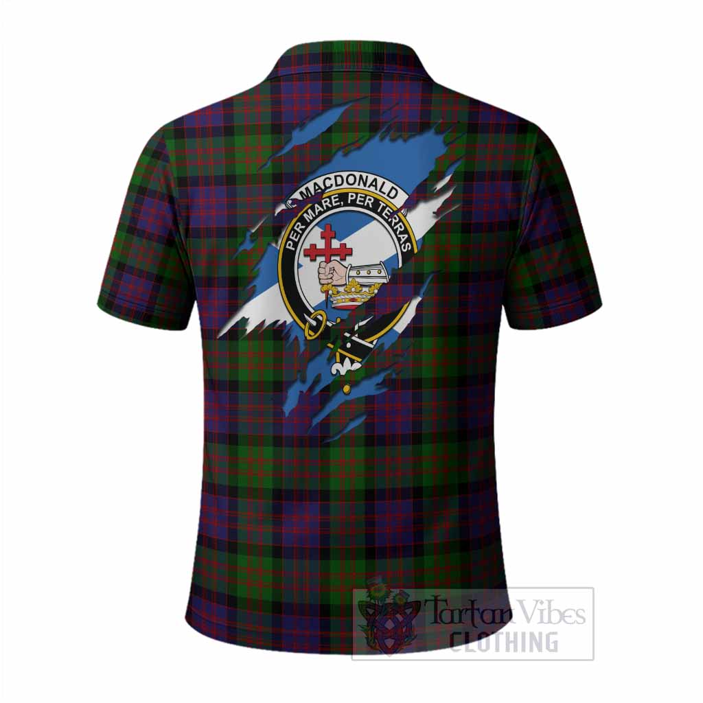 MacDonald (McDonald) Clan Crest In Me Tartan Polo Shirt Scotland Flag Style