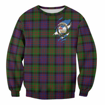 MacDonald (McDonald) Clan Crest In Me Tartan Sweatshirt Scotland Flag Style