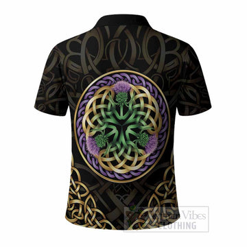MacDonald (McDonald) Clan Crest Polo Shirt Celtic Scottish Thistle