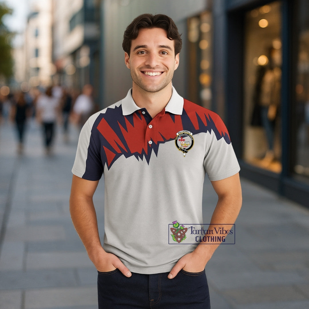 MacDonald (McDonald) Clan Crest Polo Shirt with Retro Sport Style
