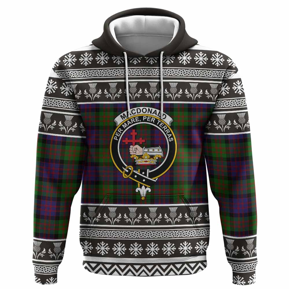 MacDonald (McDonald) Clan Tartan Christmas Hoodie with Family Crest - Tartan Vibes Clothing