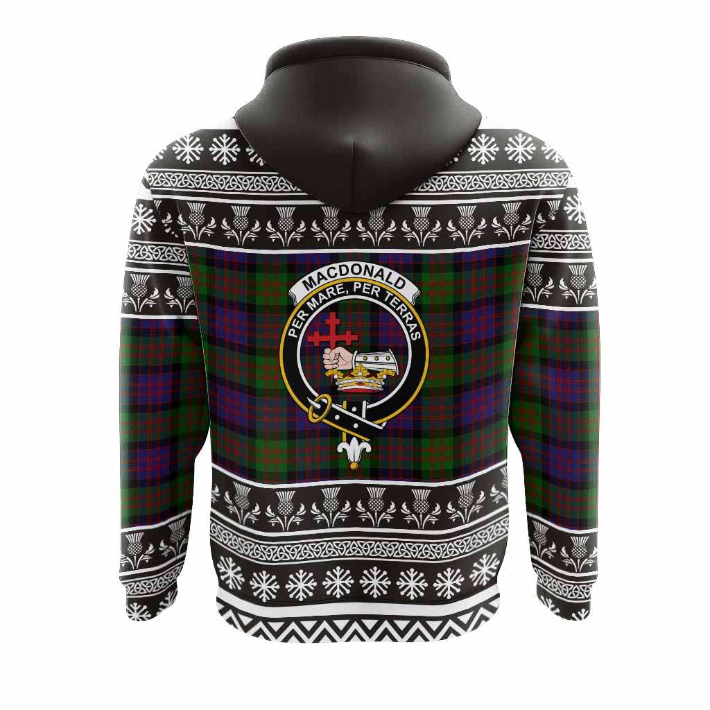 MacDonald (McDonald) Clan Tartan Christmas Hoodie with Family Crest - Tartan Vibes Clothing