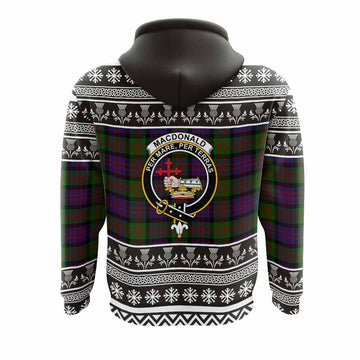 MacDonald (McDonald) Clan Tartan Christmas Hoodie with Family Crest