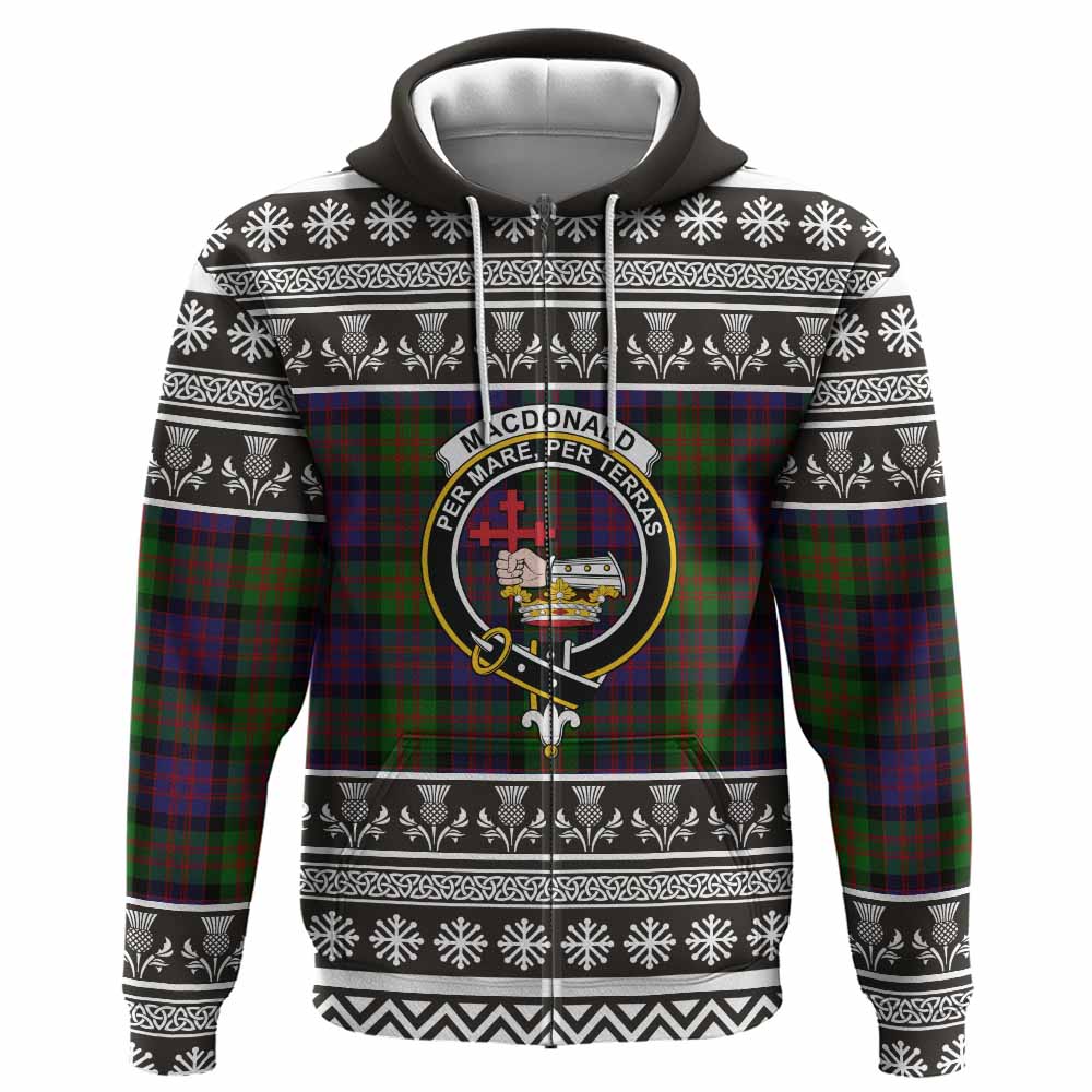 MacDonald (McDonald) Clan Tartan Christmas Hoodie with Family Crest - Tartan Vibes Clothing