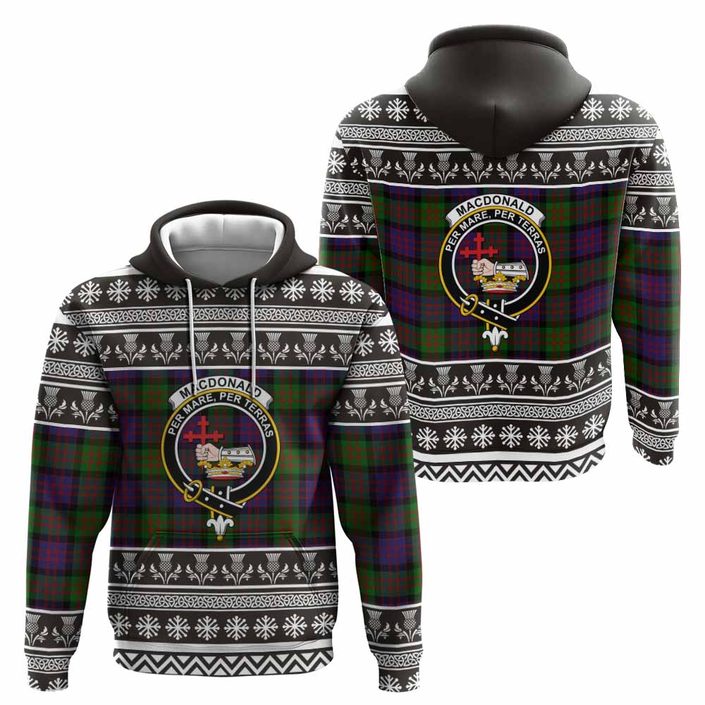MacDonald (McDonald) Clan Tartan Christmas Hoodie with Family Crest - Tartan Vibes Clothing