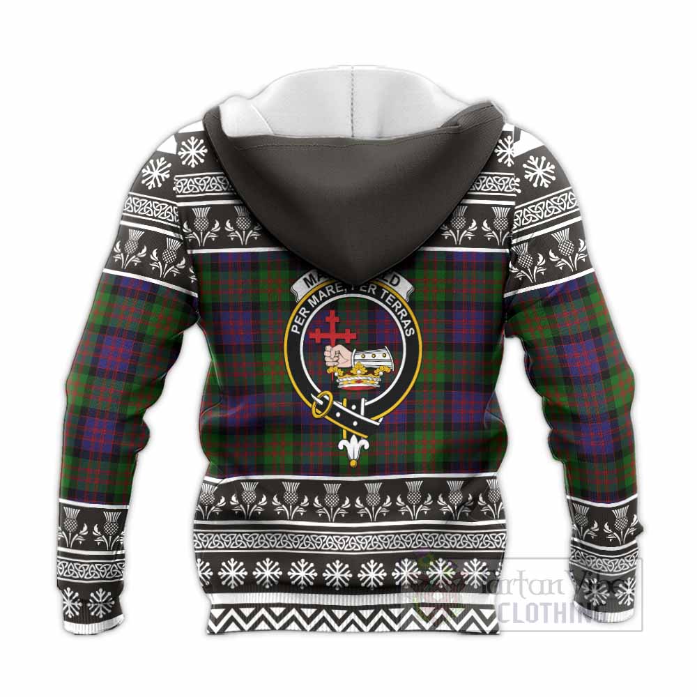 MacDonald (McDonald) Clan Tartan Christmas Knitted Hoodie with Family Crest - Tartan Vibes Clothing