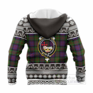 MacDonald (McDonald) Clan Tartan Christmas Knitted Hoodie with Family Crest