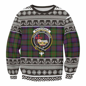 MacDonald (McDonald) Clan Tartan Christmas Sweatshirt with Family Crest - Tartan Vibes Clothing