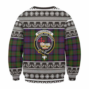MacDonald (McDonald) Clan Tartan Christmas Sweatshirt with Family Crest - Tartan Vibes Clothing