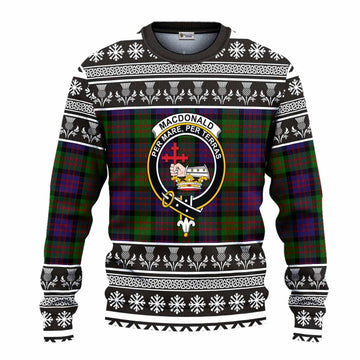 MacDonald (McDonald) Clan Tartan Christmas Ugly Sweater with Family Crest - Tartan Vibes Clothing