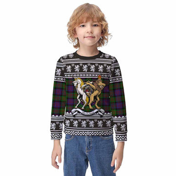 MacDonald (McDonald) Clan Tartan Crest Christmas Kid Ugly Sweatshirt Coat of Arms Funny Style - Tartan Vibes Clothing