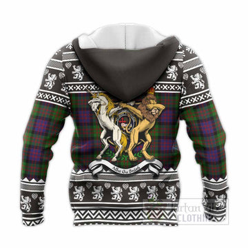 MacDonald (McDonald) Clan Tartan Crest Christmas Knitted Hoodie Coat of Arms Funny Style