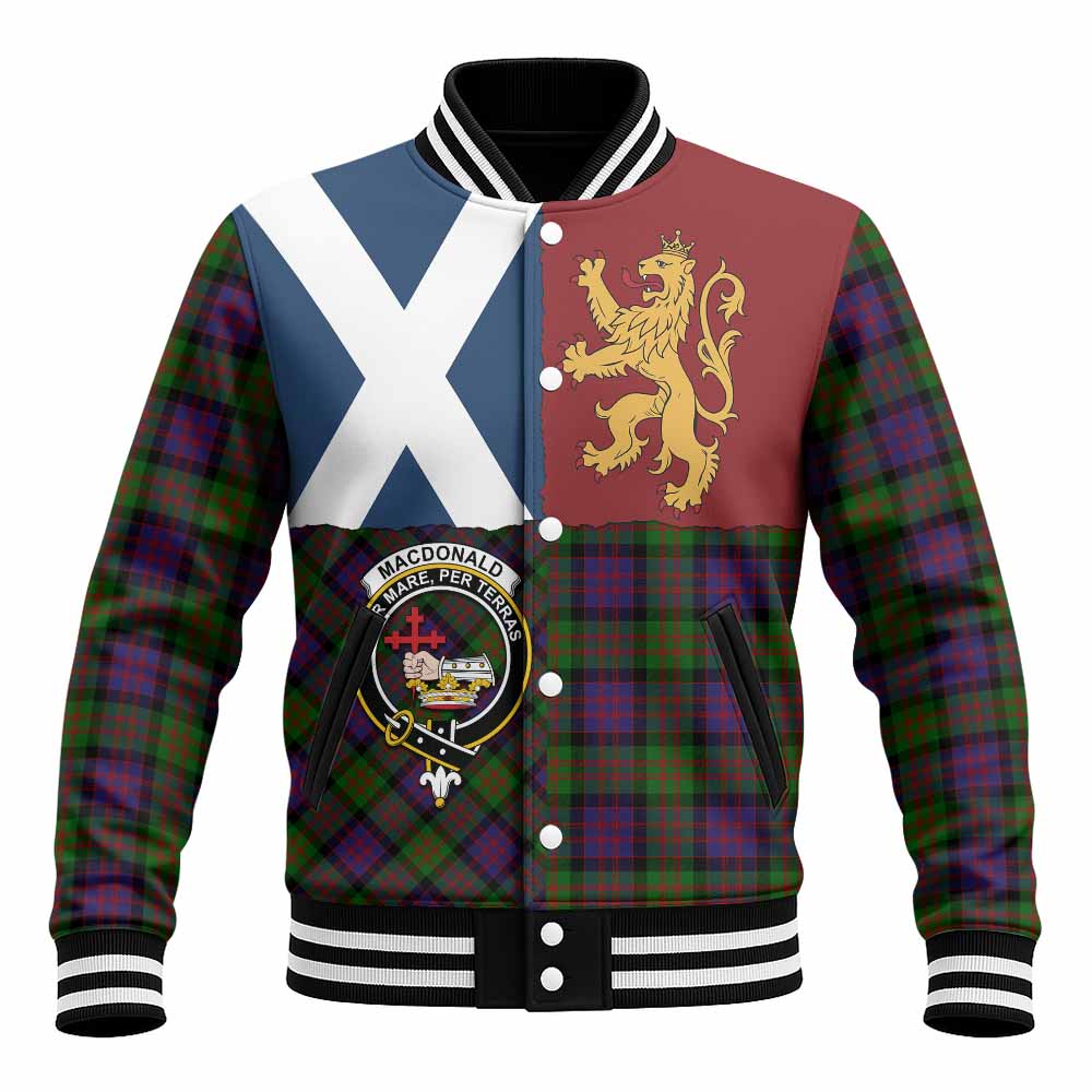 MacDonald (McDonald) Crest Tartan Baseball Jacket with Lion Rampant Saltire Style
