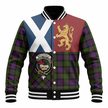MacDonald (McDonald) Crest Tartan Baseball Jacket with Lion Rampant Saltire Style