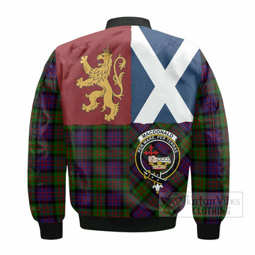 MacDonald (McDonald) Crest Tartan Bomber Jacket with Lion Rampant Saltire Style