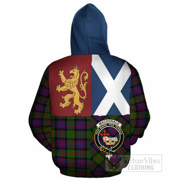 MacDonald (McDonald) Crest Tartan Cotton Hoodie with Lion Rampant Saltire Style