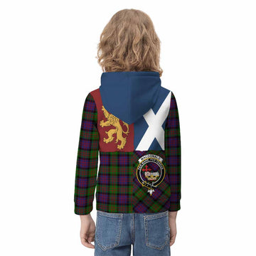MacDonald (McDonald) Crest Tartan Kid Hoodie with Lion Rampant Saltire Style - Tartan Vibes Clothing
