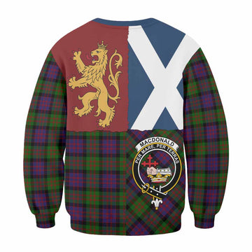 MacDonald (McDonald) Crest Tartan Sweatshirt with Lion Rampant Saltire Style