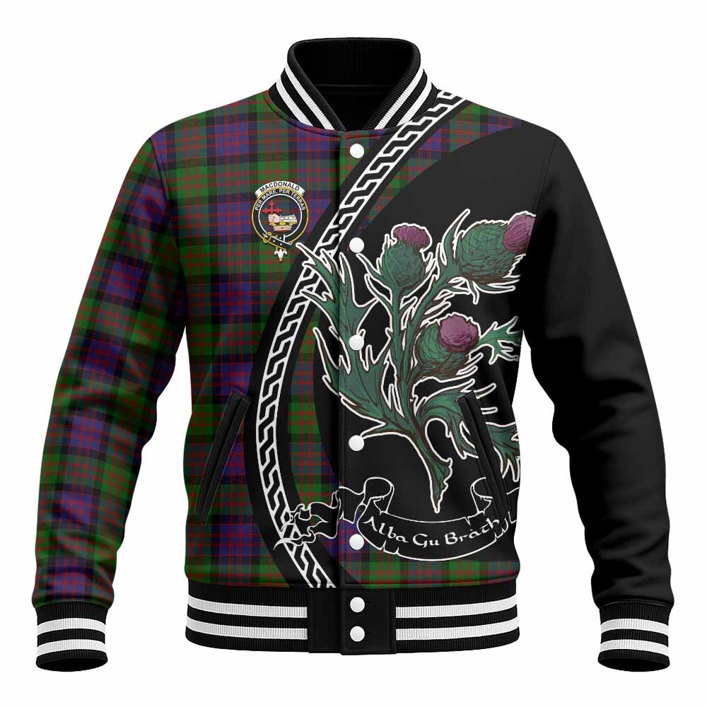 MacDonald (McDonald) Family Crest Tartan Baseball Jacket Alba Thistle Inspired - Tartan Vibes Clothing
