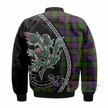 MacDonald (McDonald) Family Crest Tartan Bomber Jacket Alba Thistle Inspired