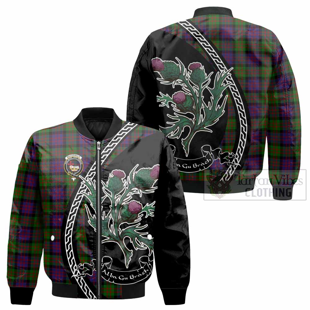 MacDonald (McDonald) Family Crest Tartan Bomber Jacket Alba Thistle Inspired - Tartan Vibes Clothing