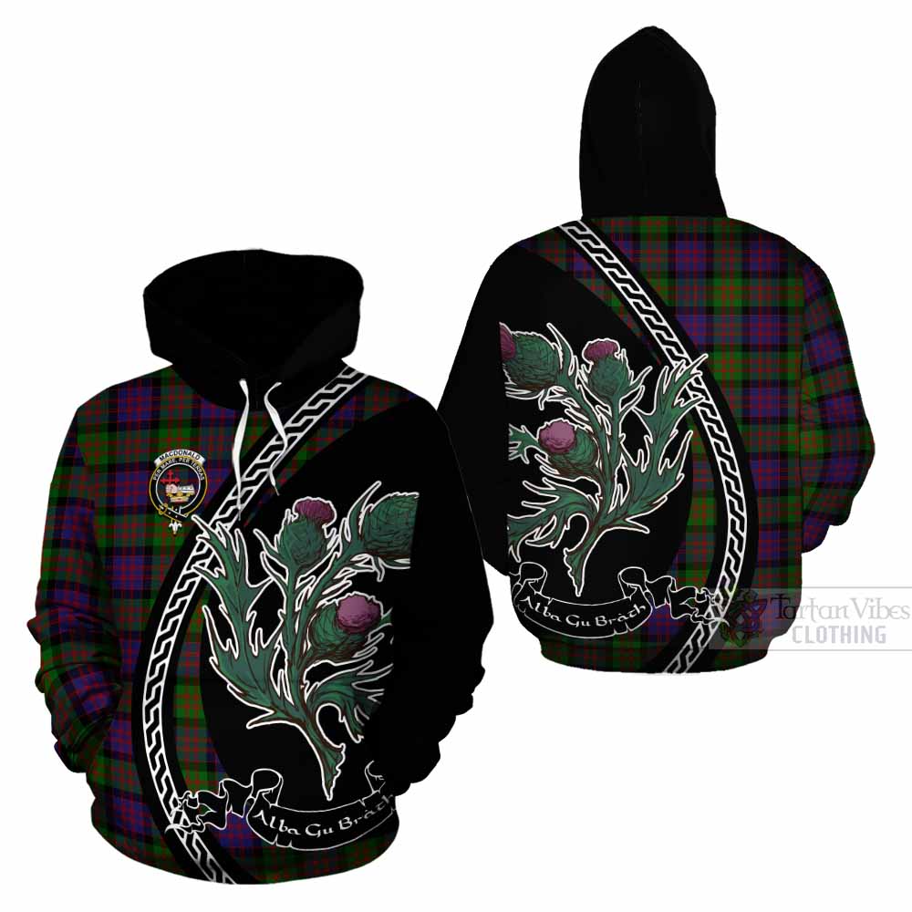 MacDonald (McDonald) Family Crest Tartan Cotton Hoodie Alba Thistle Inspired - Tartan Vibes Clothing