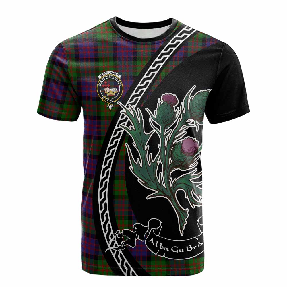 MacDonald (McDonald) Family Crest Tartan Cotton T-shirt Alba Thistle Inspired - Tartan Vibes Clothing