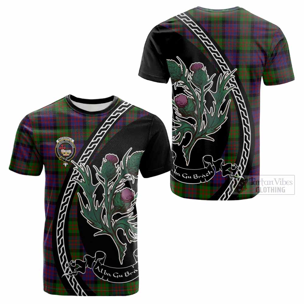MacDonald (McDonald) Family Crest Tartan Cotton T-shirt Alba Thistle Inspired - Tartan Vibes Clothing