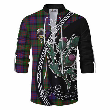 MacDonald (McDonald) Family Crest Tartan Ghillie Shirt Alba Thistle Inspired