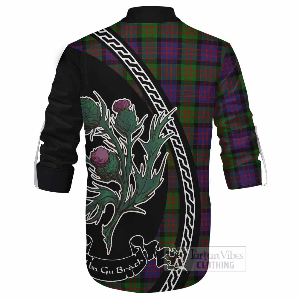 MacDonald (McDonald) Family Crest Tartan Ghillie Shirt Alba Thistle Inspired - Tartan Vibes Clothing