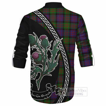 MacDonald (McDonald) Family Crest Tartan Ghillie Shirt Alba Thistle Inspired