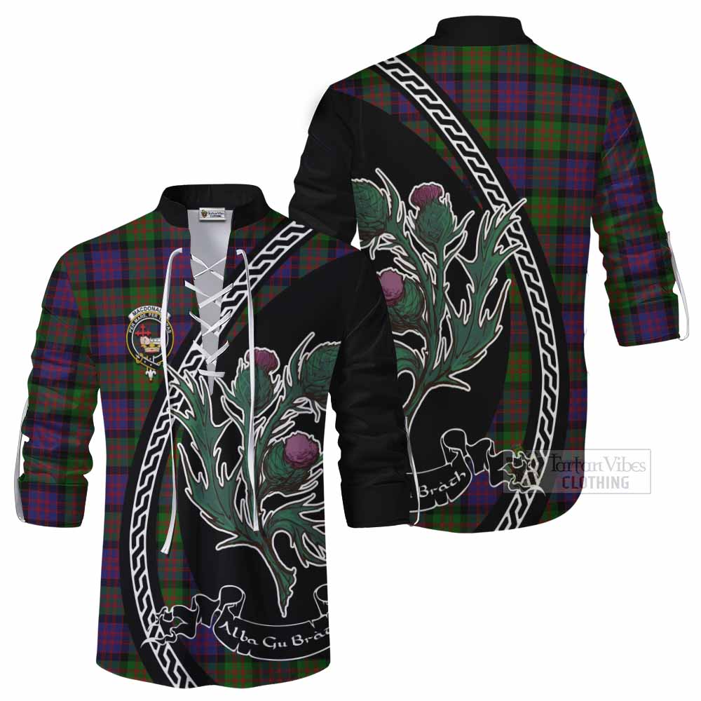 MacDonald (McDonald) Family Crest Tartan Ghillie Shirt Alba Thistle Inspired - Tartan Vibes Clothing