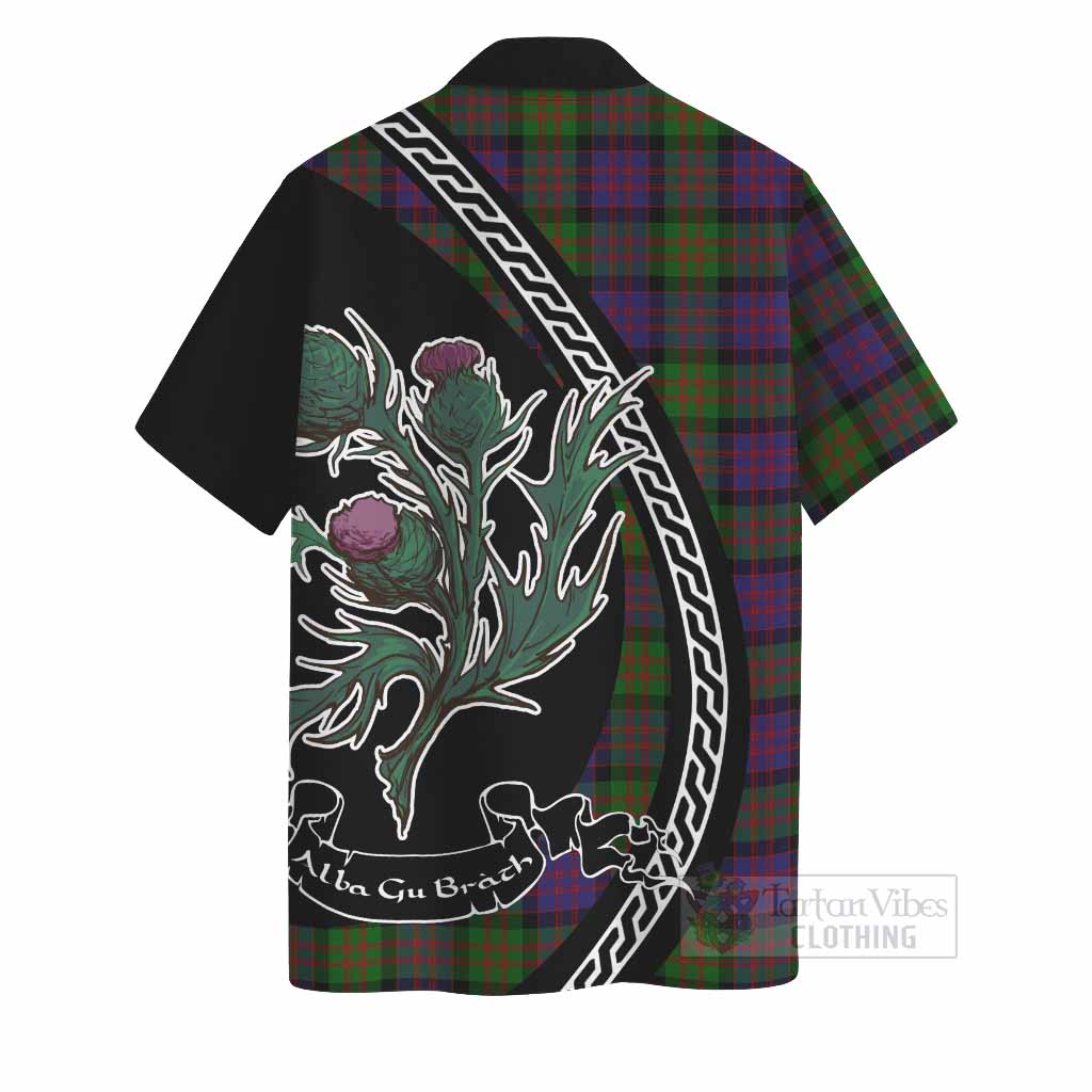 MacDonald (McDonald) Family Crest Tartan Hawaiian Shirt Alba Thistle Inspired - Tartan Vibes Clothing