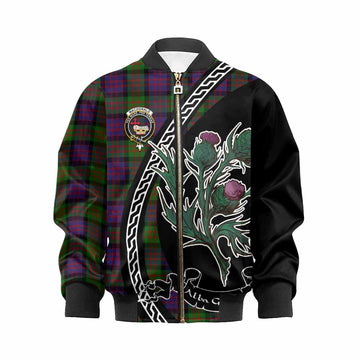 MacDonald (McDonald) Family Crest Tartan Kid Bomber Jacket Alba Thistle Inspired - Tartan Vibes Clothing