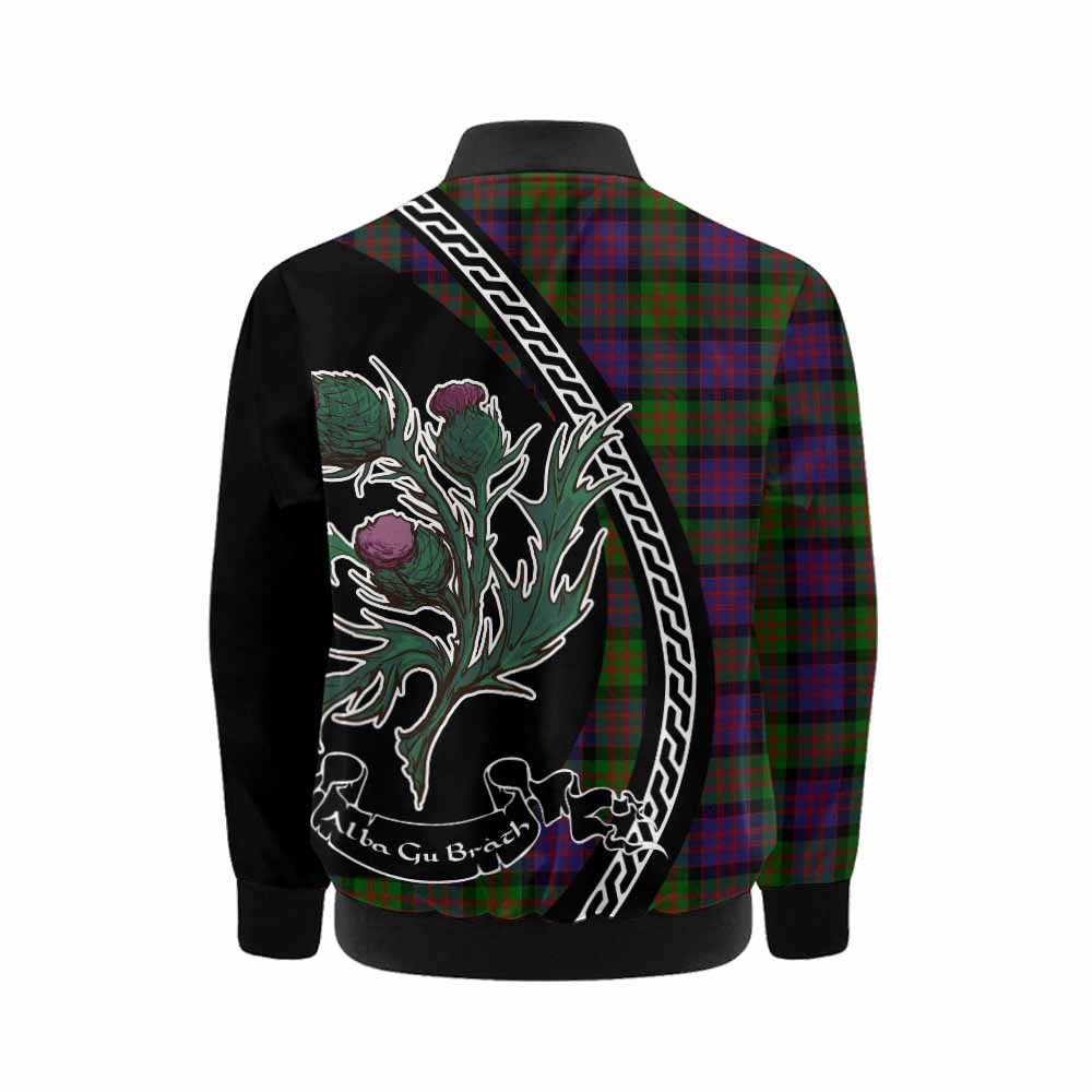 MacDonald (McDonald) Family Crest Tartan Kid Bomber Jacket Alba Thistle Inspired - Tartan Vibes Clothing