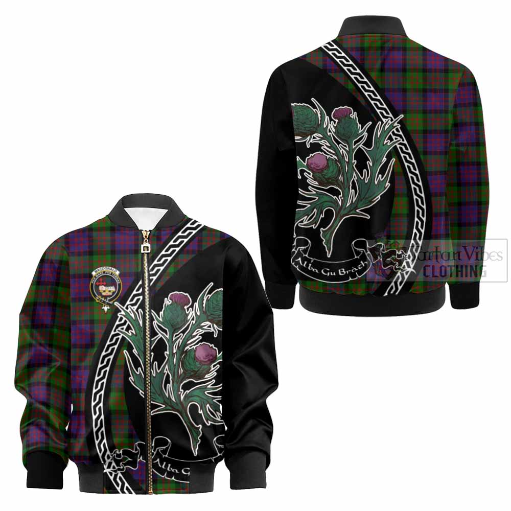 MacDonald (McDonald) Family Crest Tartan Kid Bomber Jacket Alba Thistle Inspired - Tartan Vibes Clothing