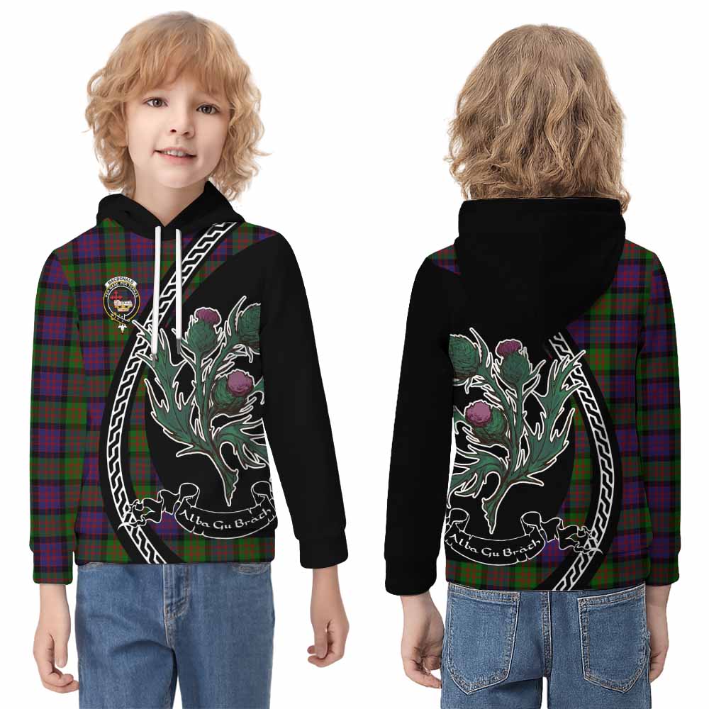 MacDonald (McDonald) Family Crest Tartan Kid Hoodie Alba Thistle Inspired - Tartan Vibes Clothing