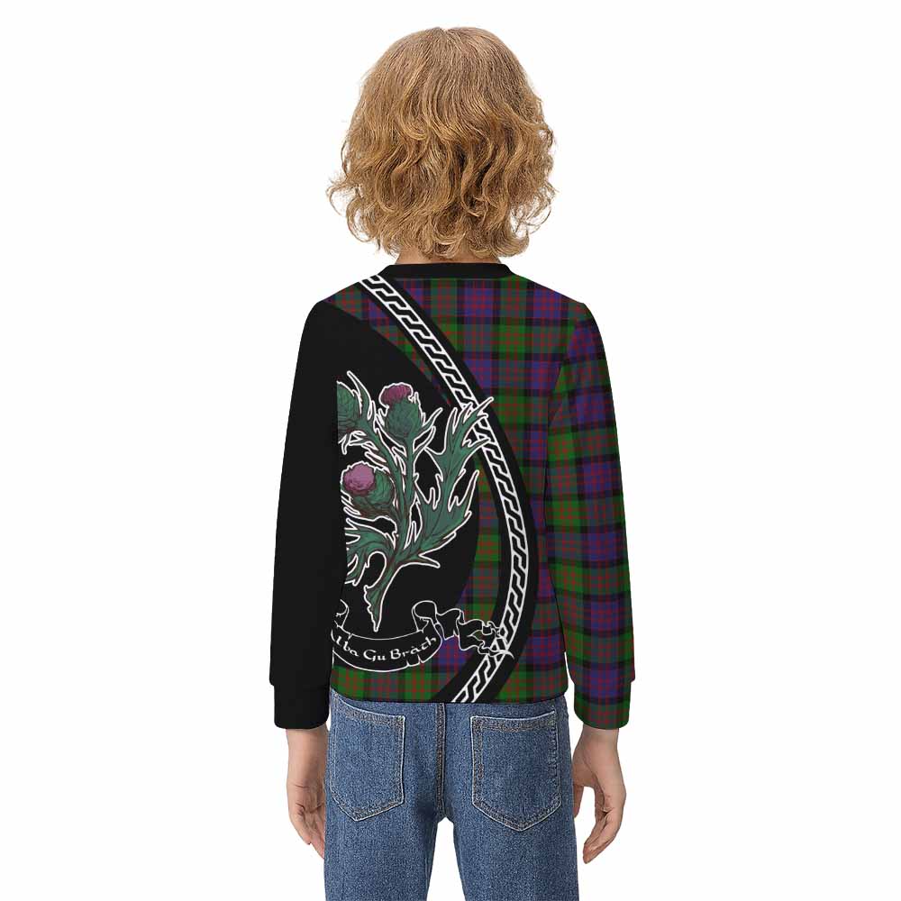 MacDonald (McDonald) Family Crest Tartan Kid Knitted Sweatshirt Alba Thistle Inspired - Tartan Vibes Clothing