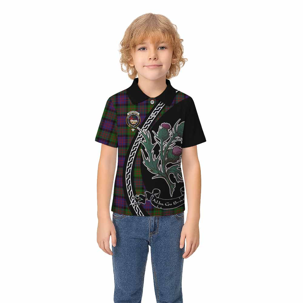 MacDonald (McDonald) Family Crest Tartan Kid Polo Shirt Alba Thistle Inspired - Tartan Vibes Clothing