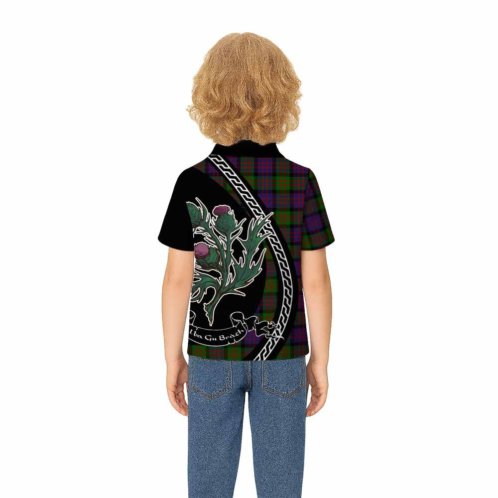 MacDonald (McDonald) Family Crest Tartan Kid Polo Shirt Alba Thistle Inspired - Tartan Vibes Clothing
