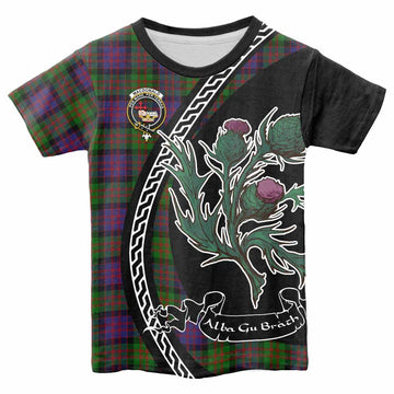 MacDonald (McDonald) Family Crest Tartan Kid T-shirt Alba Thistle Inspired - Tartan Vibes Clothing