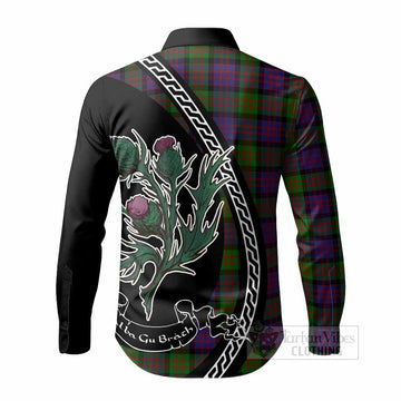 MacDonald (McDonald) Family Crest Tartan Long Sleeve Button Shirts Alba Thistle Inspired