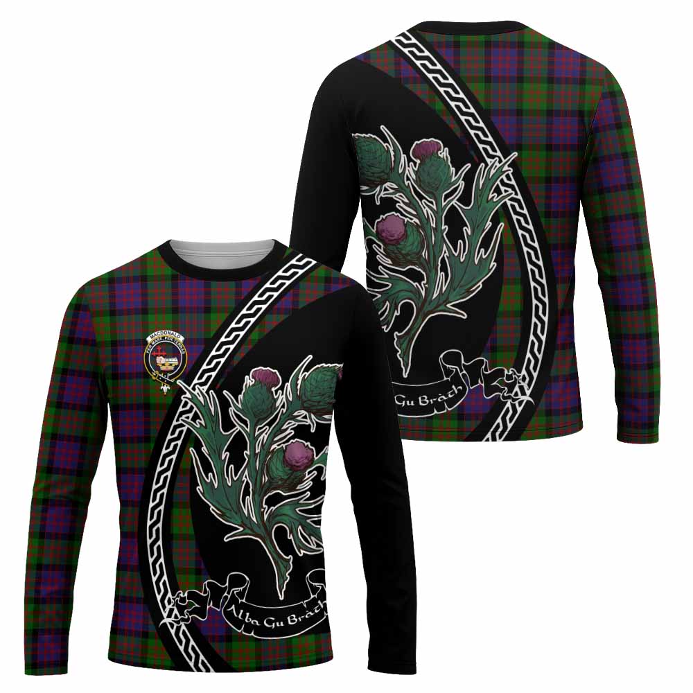 MacDonald (McDonald) Family Crest Tartan Long Sleeve T-Shirt Alba Thistle Inspired - Tartan Vibes Clothing