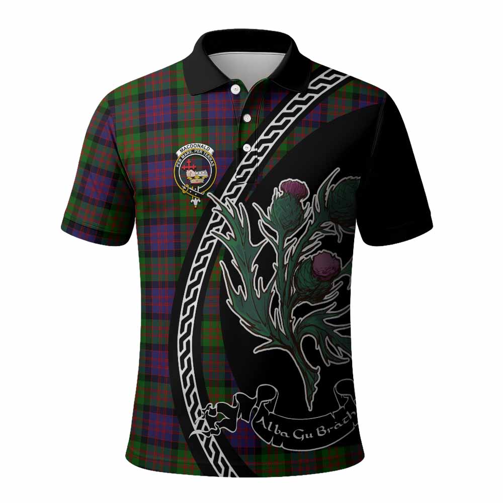 MacDonald (McDonald) Family Crest Tartan Polo Shirt Alba Thistle Inspired - Tartan Vibes Clothing