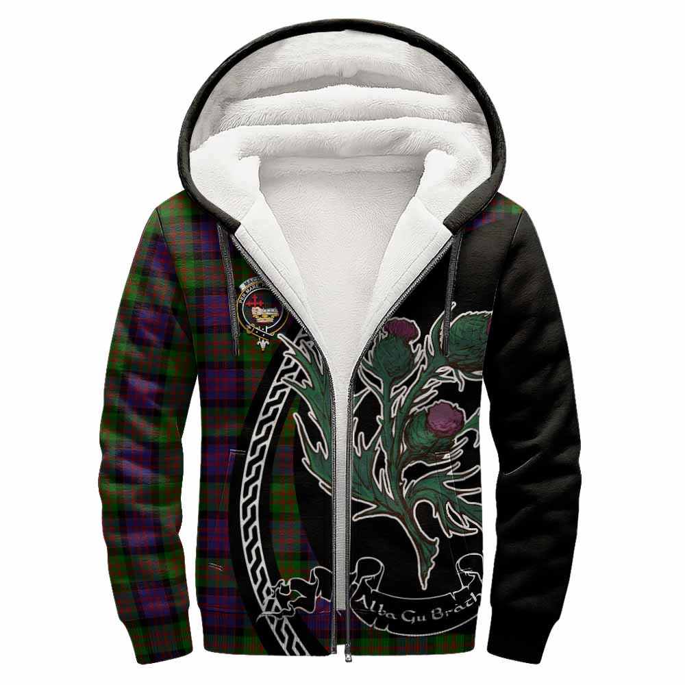 MacDonald (McDonald) Family Crest Tartan Sherpa Hoodie Alba Thistle Inspired - Tartan Vibes Clothing