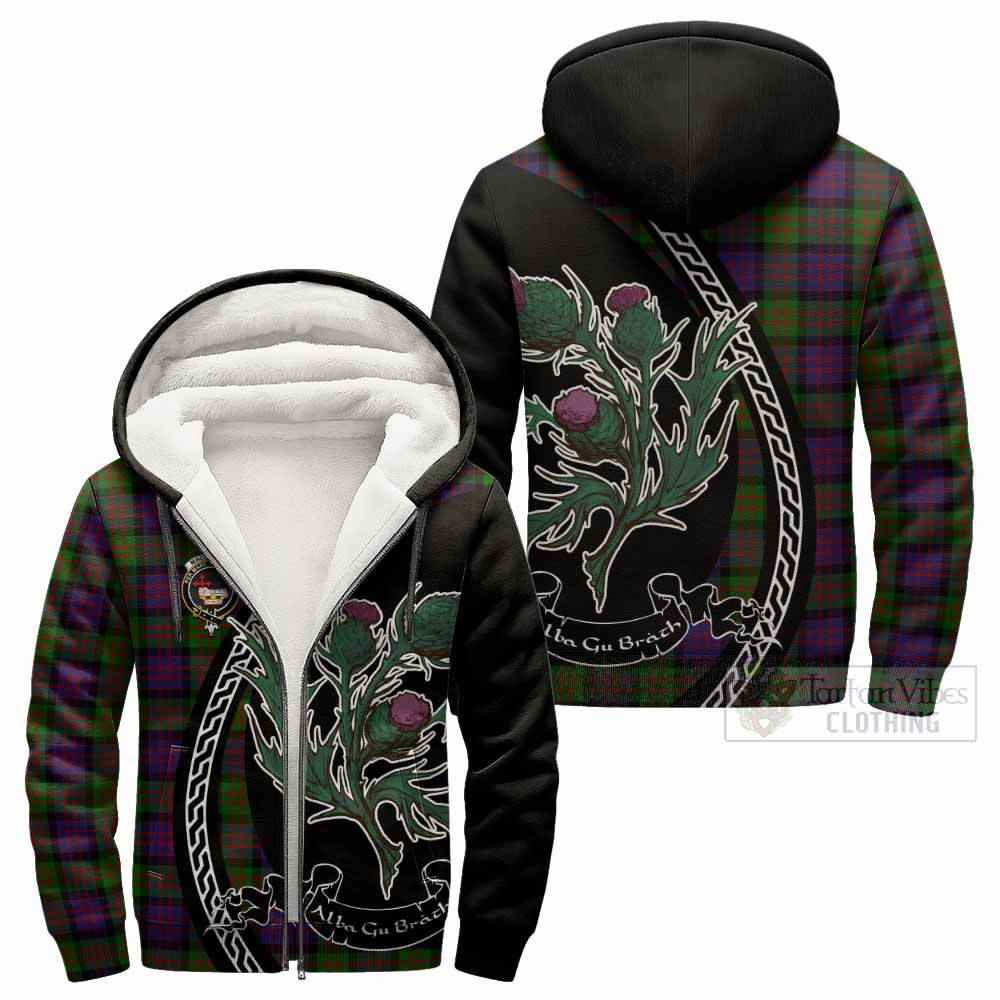MacDonald (McDonald) Family Crest Tartan Sherpa Hoodie Alba Thistle Inspired - Tartan Vibes Clothing