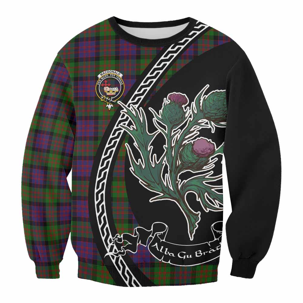 MacDonald (McDonald) Family Crest Tartan Sweatshirt Alba Thistle Inspired - Tartan Vibes Clothing